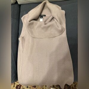 ST. JOHN Cowl Santana Knit Sleeveless Pale Orchid Top/Sweater size S
